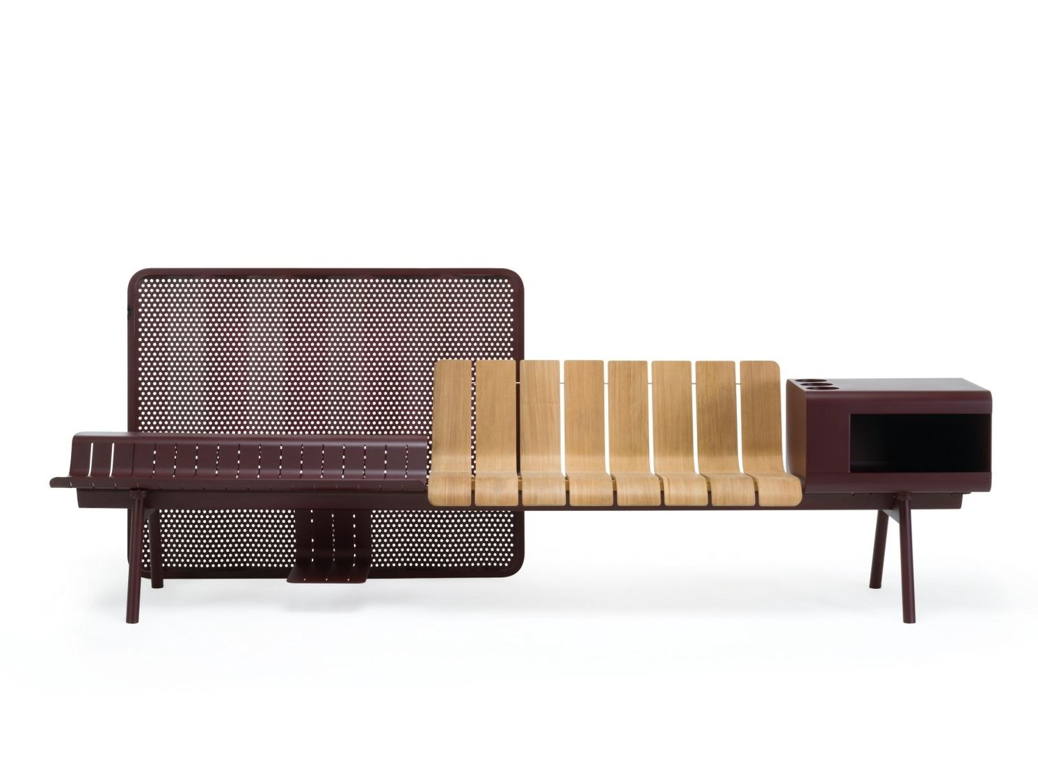 Алюминиевая и деревянная скамья со спинкой Ethimo Ace ARCH-00122616 - Вид №25