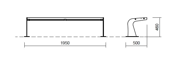 Скамья okumè без спинки Studio Città CENTER ARCH-00112879 - Вид №3
