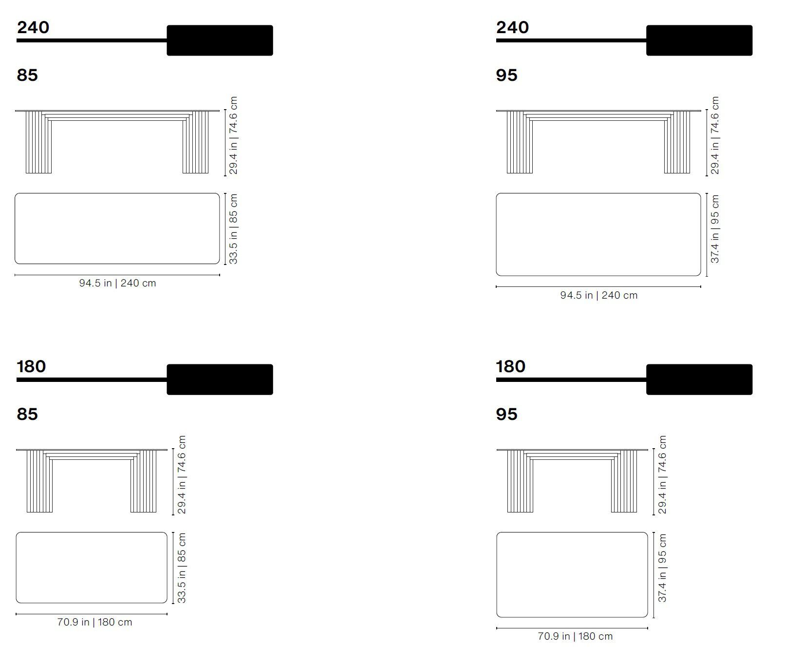 Металлический прямоугольный садовый стол RS Barcelona Plec ARCH-00129381 - Вид №20