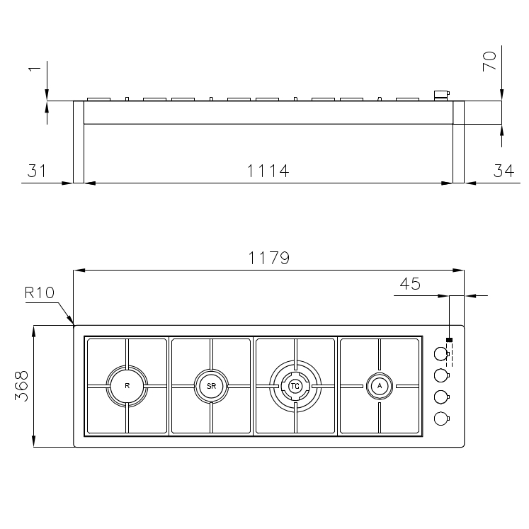 7259042 Варочная панель S4000 Line 7259042 Fosterspa  - Вид №1