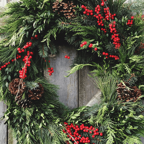 Ароматический воск 75гр. "Праздничный венок" Pepperberry wreath CANDLE WARMERS  268196 Зеленый  - Вид №1