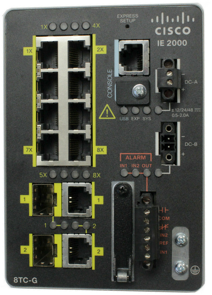 IE-2000-8TC-G-B Ie2000 with 8fe copper ports and 2ge uplinks (lan base) Cisco Santreyd 