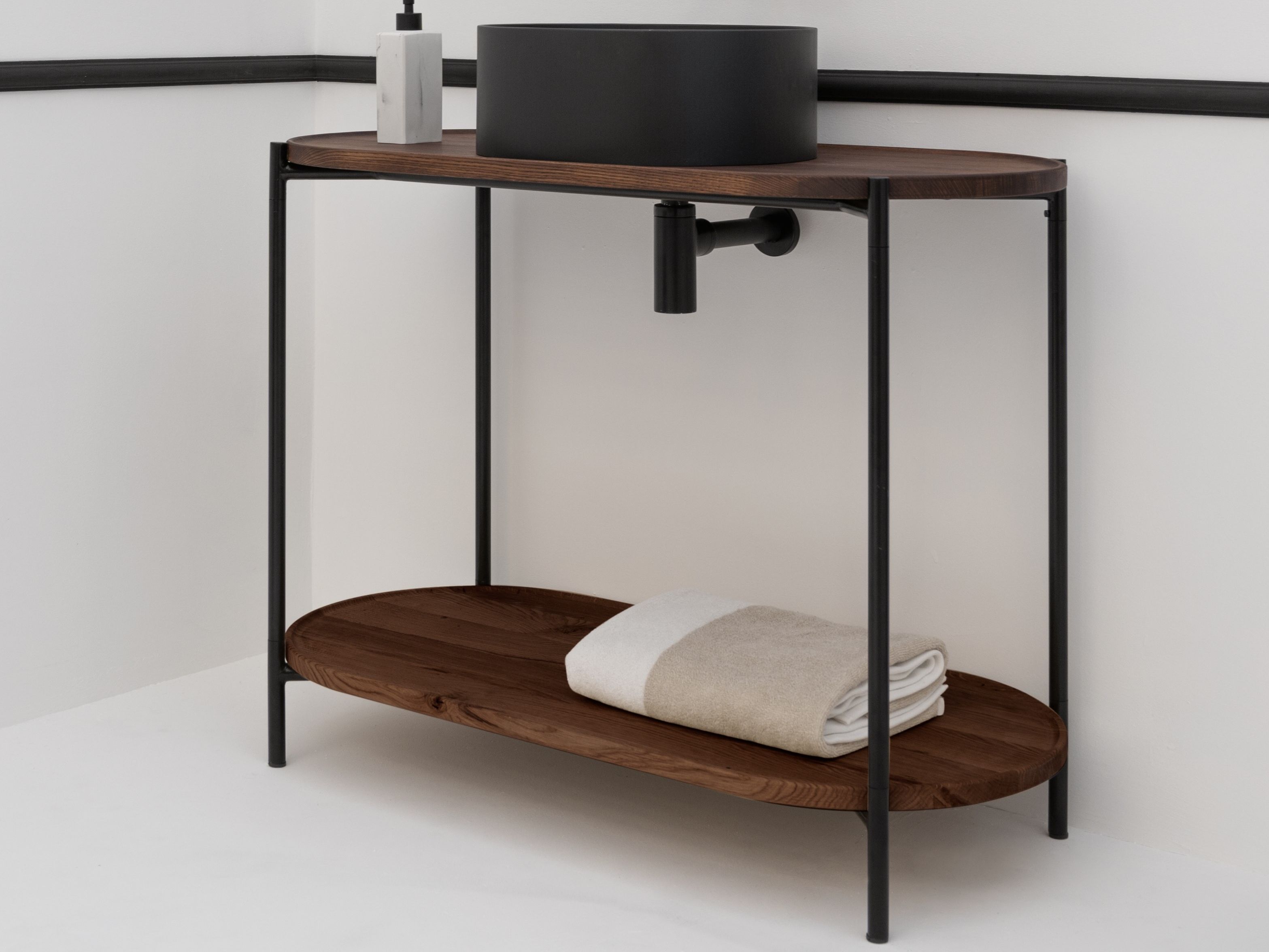 Напольная раковина из нержавеющей стали и дерева Axa Mate ARCH-00029065 - Вид №1