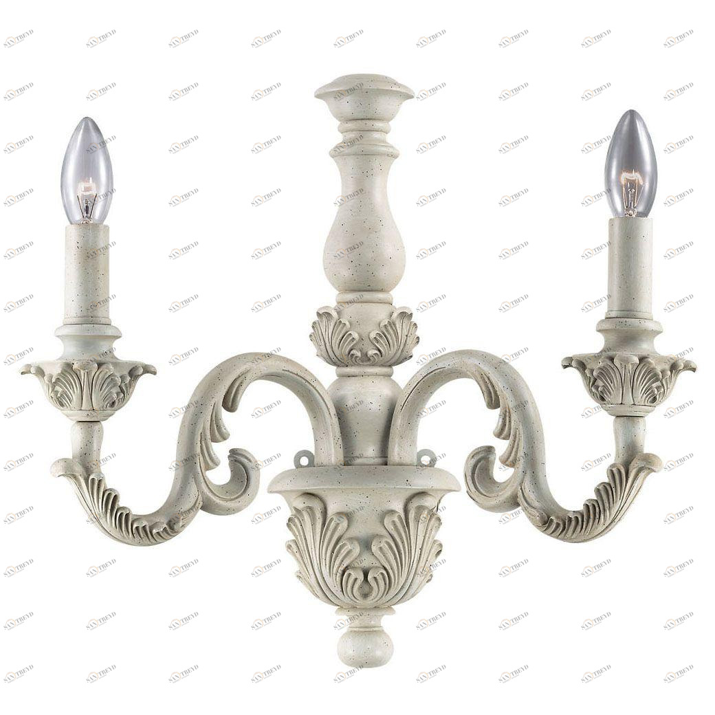 Бра Ideal Lux Giglio AP2 Bianco IDEAL LUX СВЕЧА 077687 Белый 