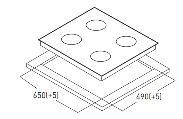 5355884 Газовая варочная поверхность Oasis P-GG (F) STDN-0145945 - Вид №7