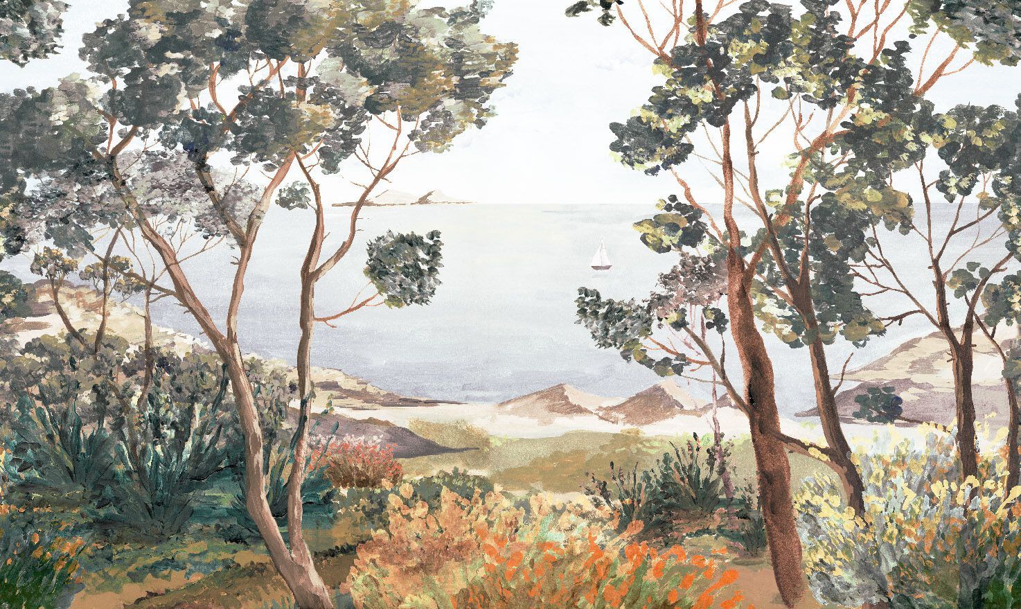 Обои с цветочными мотивами Jannelli&Volpi TARQUINIA ARCH-00143585 - Вид №2