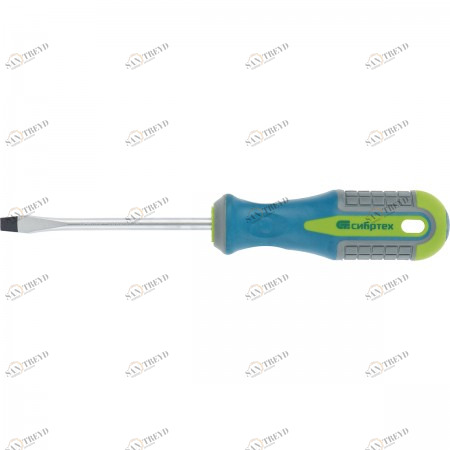 Отвертка SL5х150мм CrV трехкомпонентная рукоятка СИБРТЕХ 12187