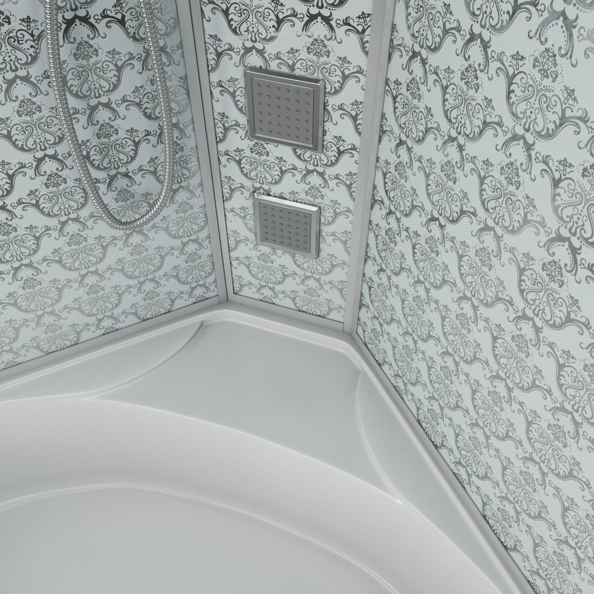 Душевая кабина NG-7744W (1200x1200х2150) высокий поддон стенки БЕЛЫЕ Niagara Luxe - Вид №4