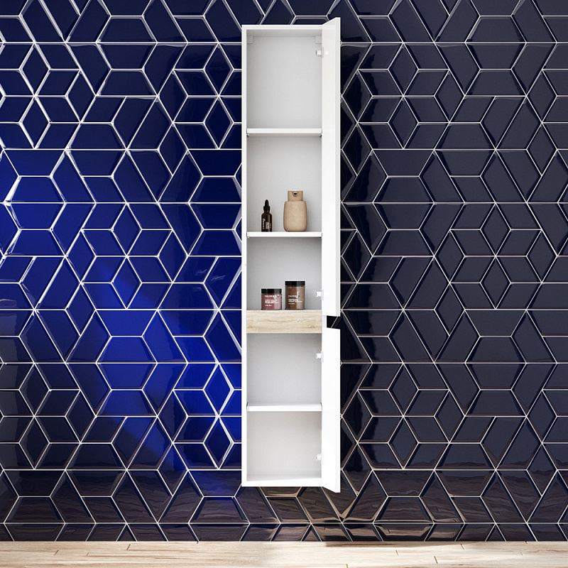 M85ACHR0306WG шкаф-колонна подвесной правый 30 см цвет: белый глянец AM.PM X-Joy  - Вид №1