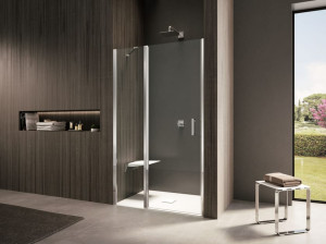 Стеклянная ниша душевая кабина с распашной дверью