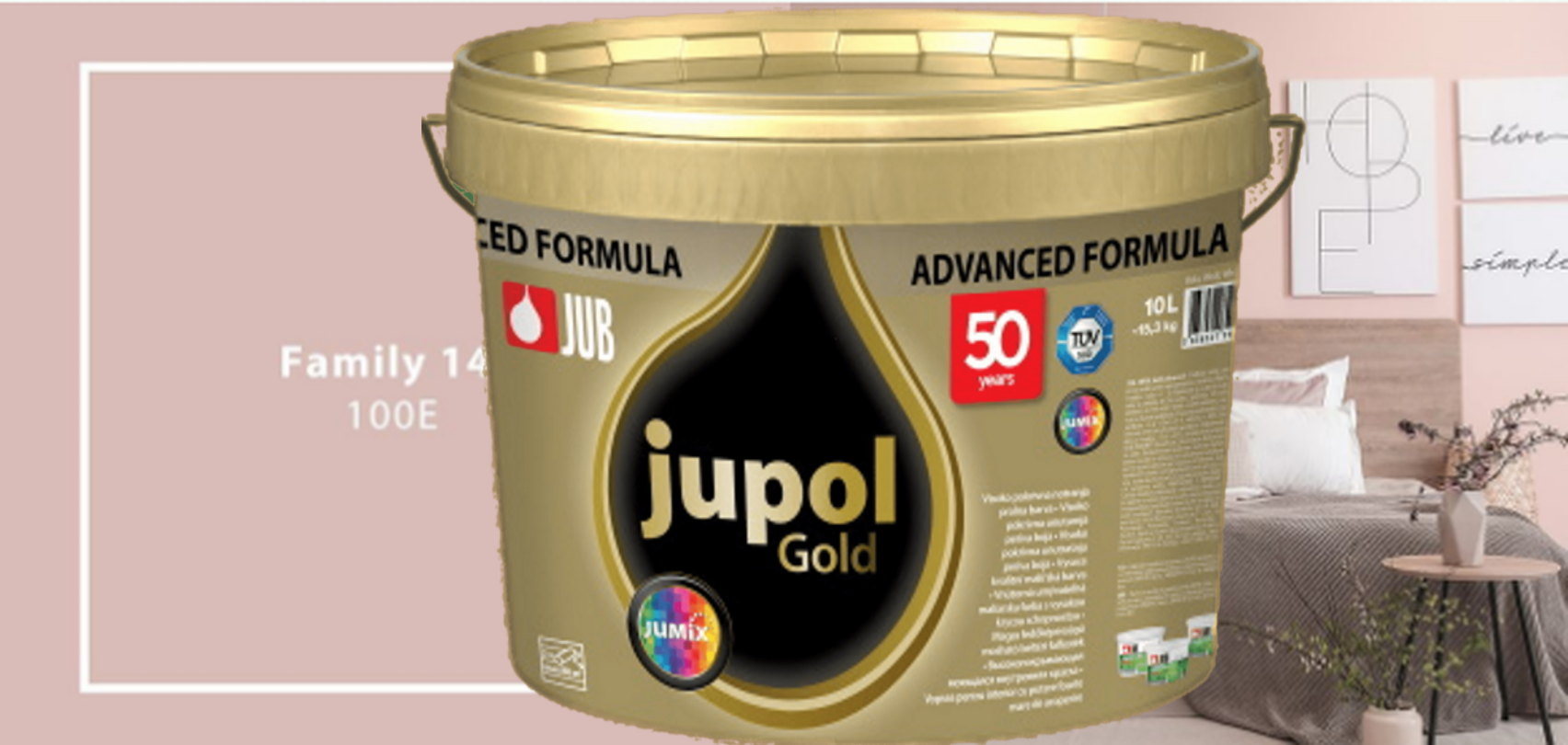 91064813 Краска для стен и потолков 1009809-100E JUPOL GOLD цвет светло-сиреневый база А 5 л STLM-0464725 JUB