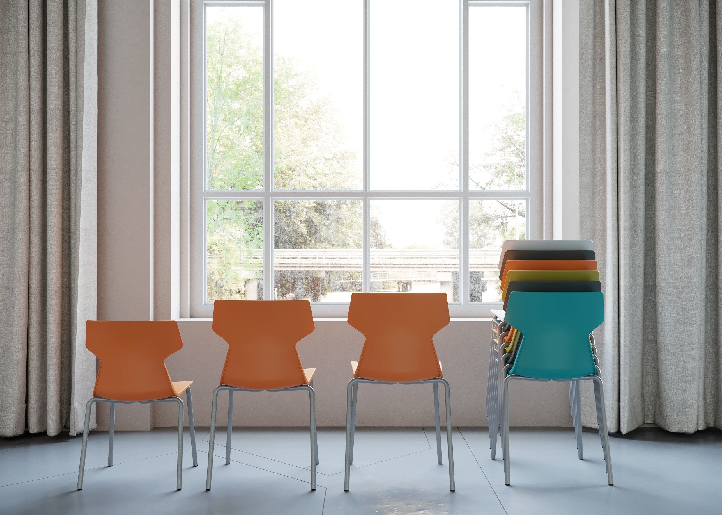 Штабелируемый стул из инженерного пластика GABER тема ARCH-00078872 - Вид №4