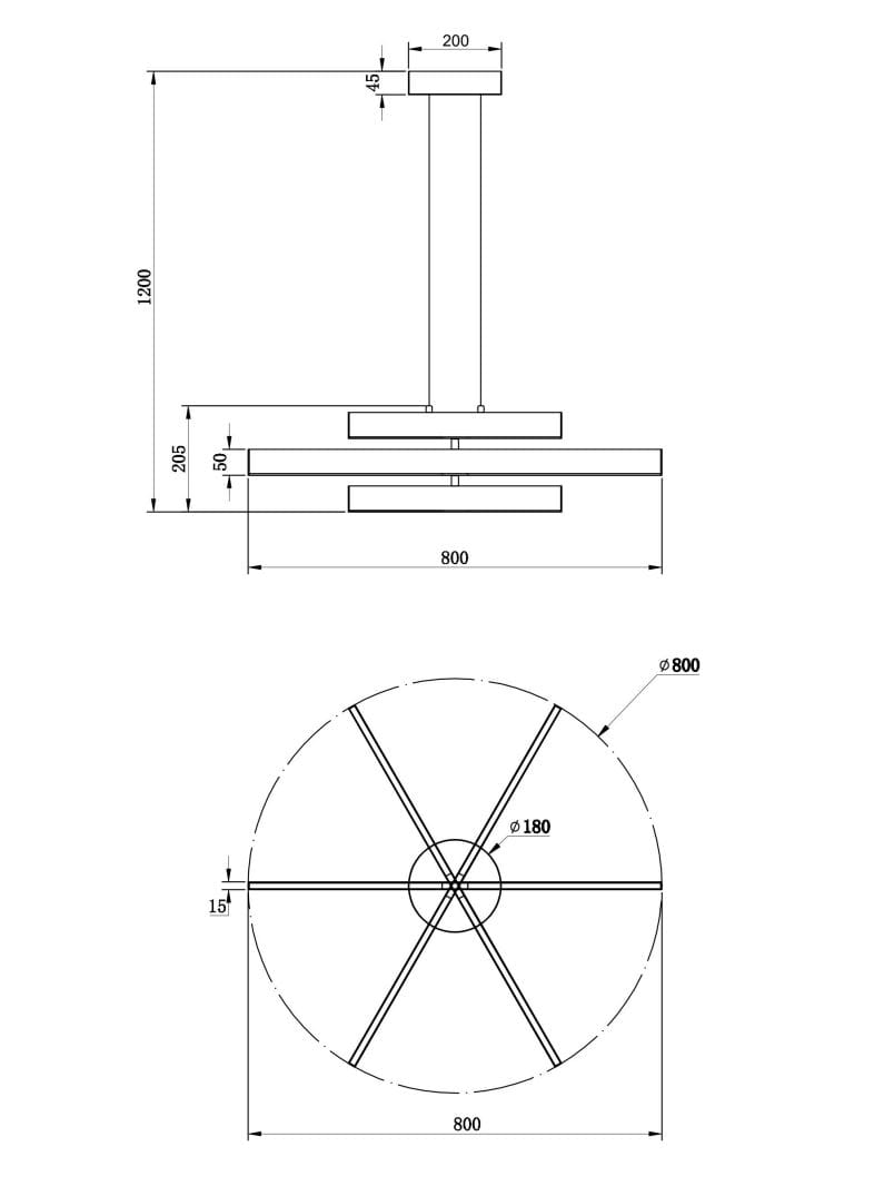 Металлический светодиодный подвесной светильник Maytoni ORIGAMI ARCH-00096890 - Вид №8