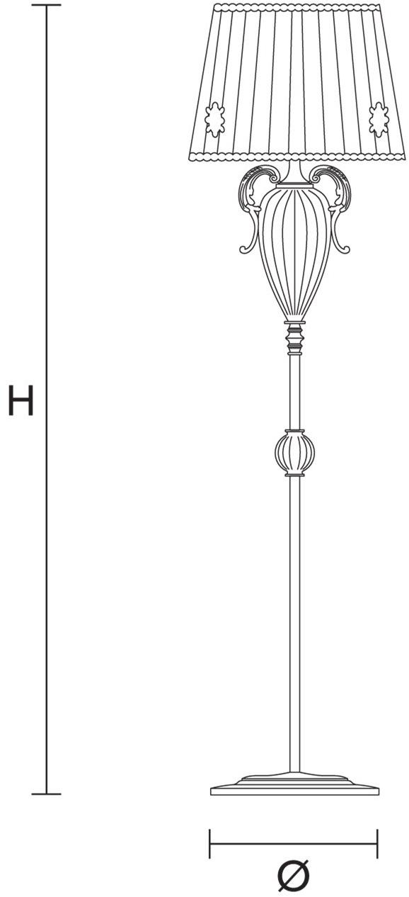 Masiero Торшер из металла с кристаллами Primadonna sun-id-1421200 - Вид №2