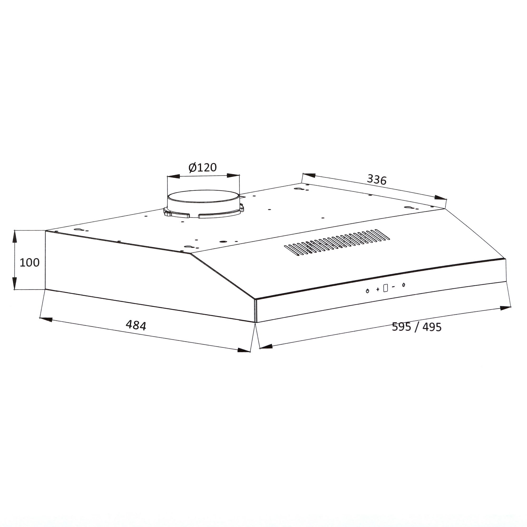 9161183 Вытяжка подвесная DEXP SH50-SVF белый/белый STDN-0031575 - Вид №8