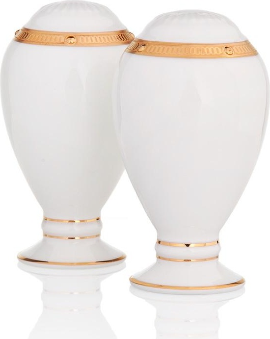 32125 Noritake Набор соль и перец Noritake "Рочель,золотой кант" 8,5см Фарфор костяной 