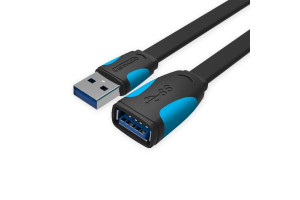 16442766 Кабель-удлинитель USB 3.0 AM/AF - 3м плоский VAS-A13-B300 VENTION