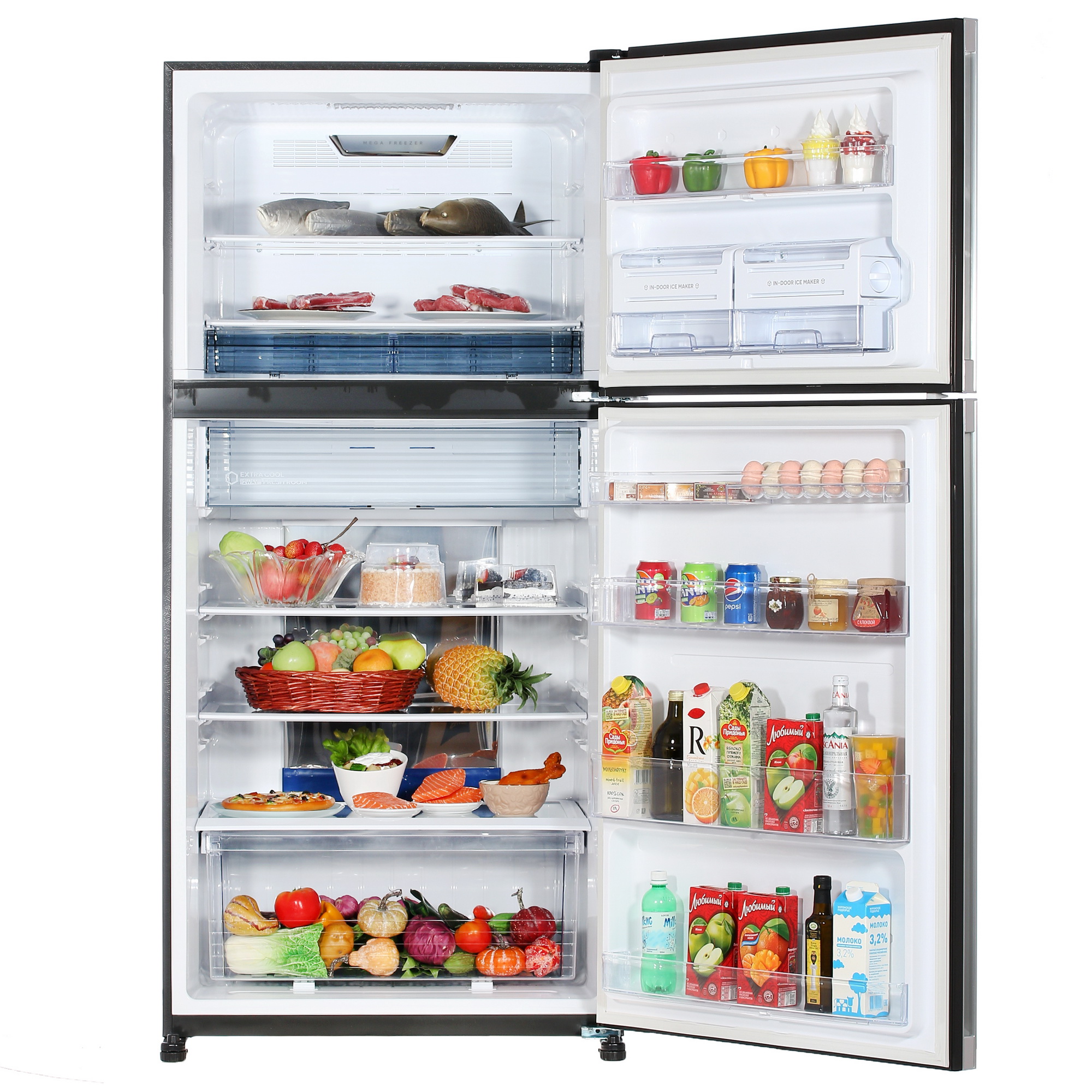 8117592 Холодильник с морозильником   Sharp SJXG60PMBK черный STDN-0069763 - Вид №6