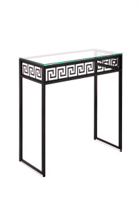 90698831 Консоль напольная 1063-CB clear 80x80x35 см сталь цвет черный STLM-0343631 ALLCONSOLES