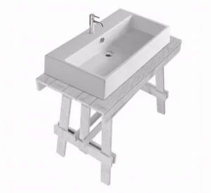 GALASSIA Консольная мойка из лакированной лиственницы Plus design