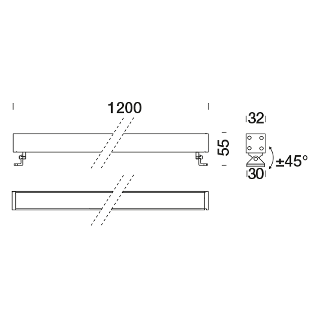 8411611 Подсветка стены Platek MINI CORNICHE Applique  MINI CORNICHE Applique 1200 mm - LED 3000K 13°  - Вид №10