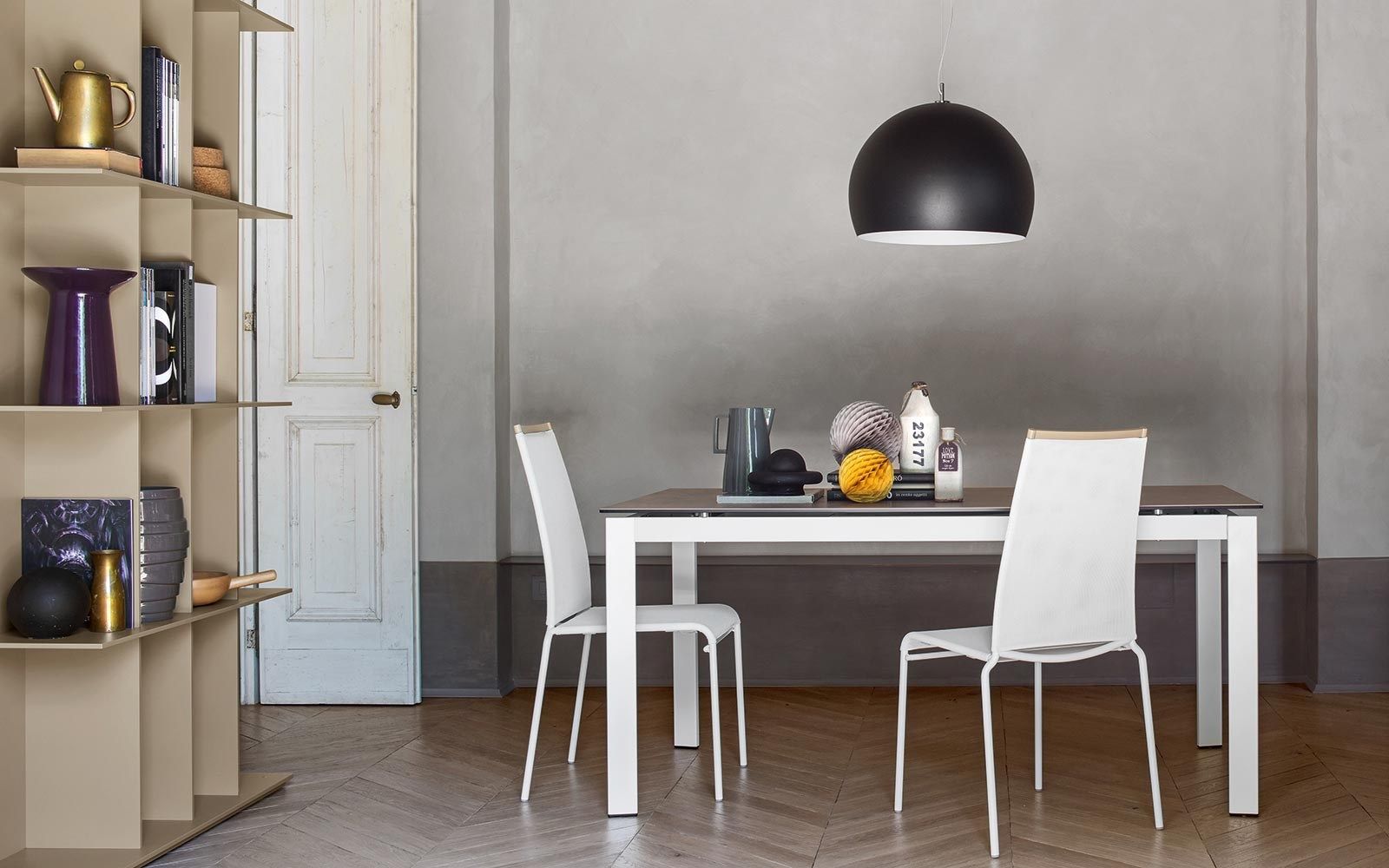 Восстановленный кожаный стул с высокой спинкой Calligaris AIDA ARCH-00093253 - Вид №6