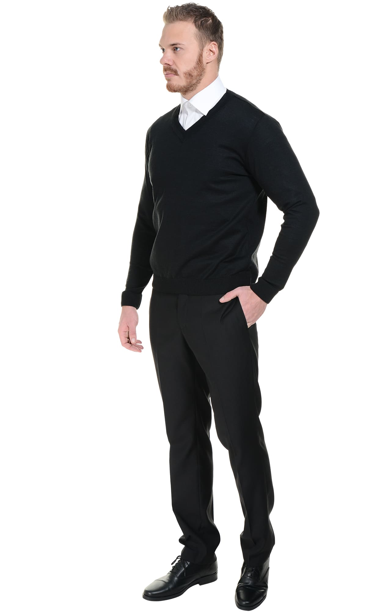 62566 Джемпер мужской черный  Одежда для охранных структур  размер 56-58 Спецодежда  - Вид №6