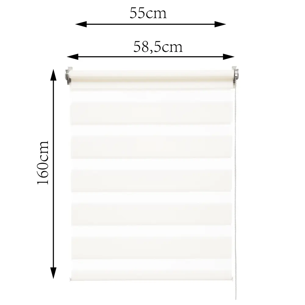 Штора рулонная день-ночь Inspire Moscou 55x160 см белая White 0 82688336 STLM-2105051 - Вид №3