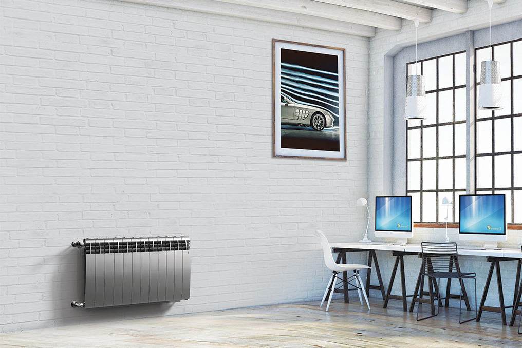 Радиатор биметаллический Royal Thermo Biliner Silver Satin 350 (серебристый)  - 8 секций sun-id-646083 - Вид №2