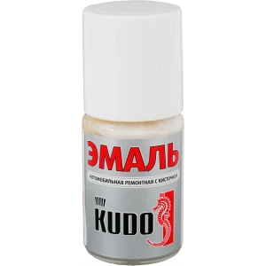 Эмаль автомобильная Kudo с кисточкой цвет белый 201 15Мл