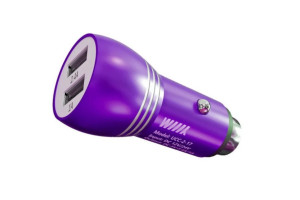 16713191 Зарядное устройство с двумя USB-портами, фиолетовый UCC-2-17-PU WIIIX