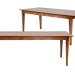 0046-16 Загородный стол с закругленными коническими ножками ijlbrown  - Вид №9