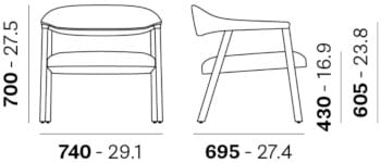 Кресло из ясеня с мягким сиденьем Pedrali ARCH-00064968 - Вид №5