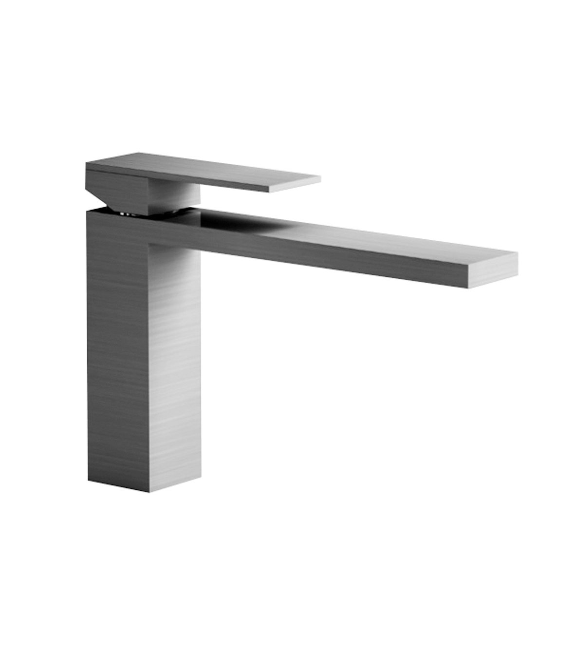 F003WF  Смеситель для раковины на 1 отверстие, удлиненный изливвылет 16,5 см ручка ограничитель потока воды до 5 л/мин при 3 бар подводка без донного клапана Fantini Rubinetti MINT НЕРЖАВЕЮЩАЯ СТАЛЬ 