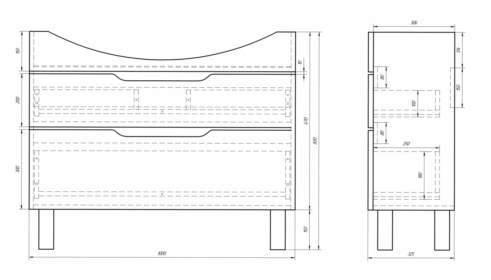 99.0108 Тумба под раковину Dreja Laguna - Вид №1
