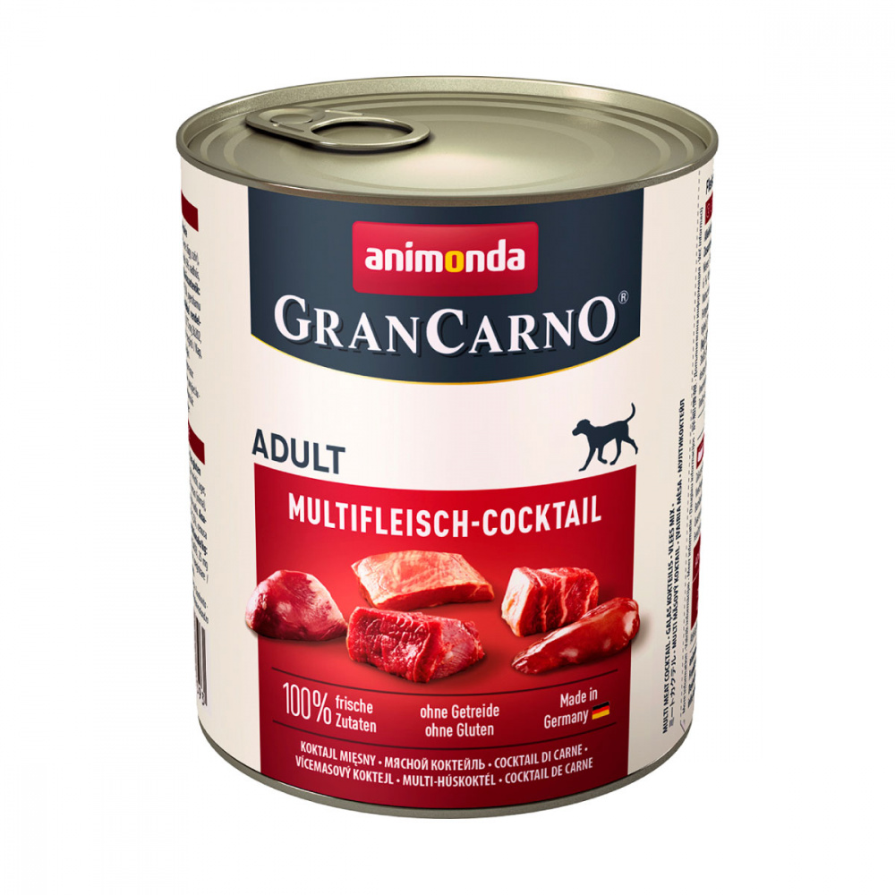 ПР0049485 Корм для собак GranCarno Original Adult мясной коктейль банка 800г Animonda 