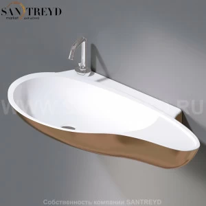 L500T0R1V4.255 Подвесная раковина настенная овальная A. e T. Italia SPOT белая