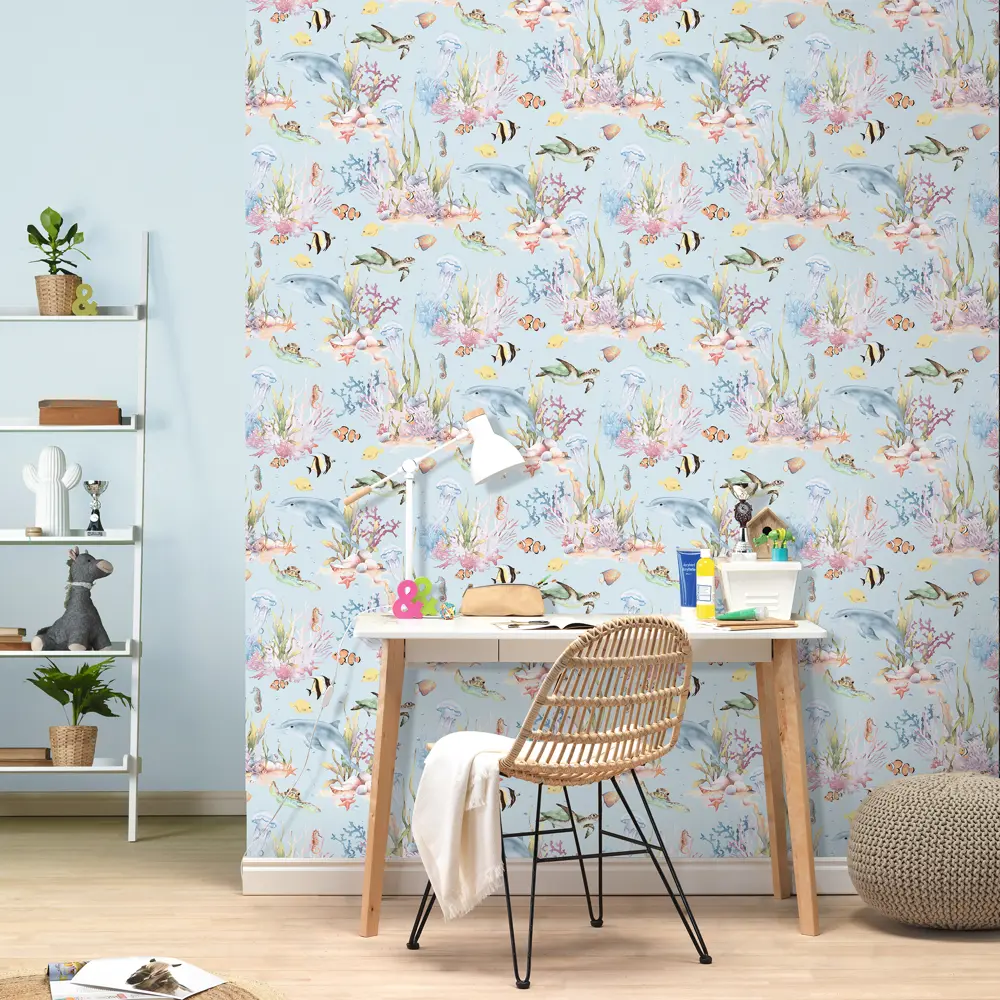 Обои флизелиновые Wall Up Dream Океан голубые 1.06 м 654226 DREAMLAND STLM-2147201 - Вид №4