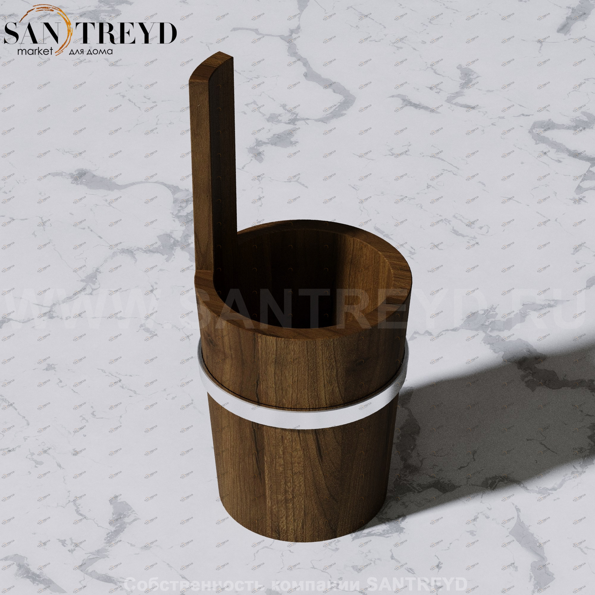 Effegibi ACCESSORI Ведерко для сауны из черного ореха VAAC000021