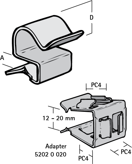 52020754 Крепление для труб  Britclips® PC Клипсы для стальных балок для балок WALRAVEN  - Вид №1