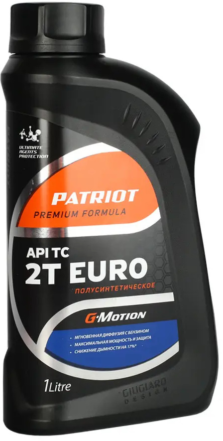 82041759 Масло моторное для двухтактных двигателей Patriot G-motion Euro полусинтетическое, 1 л STLM-0018246