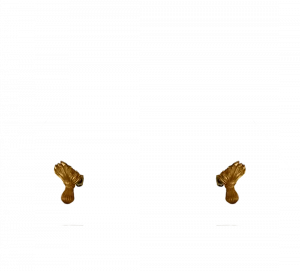 Gentry Home Bexley Cast iron bathtubs with feet Цветок темное золото GH100236