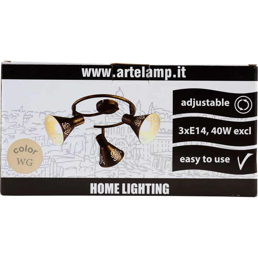 Спот Conto, 3 лампы, 6 м², цвет белый/патина 82103042 STLM-2012672 Arte Lamp  - Вид №3