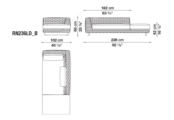 Диван с шезлонгом B&B Italia Outdoor Ray ARCH-00082601 - Вид №4