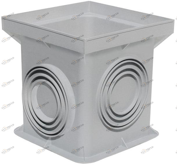 First Corporation Традиционный серый монолитный колодец из полипропилена First plast Pzn20