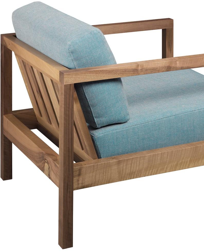 e15 Кресло из массива дерева с подлокотниками  Ec01  - Вид №2