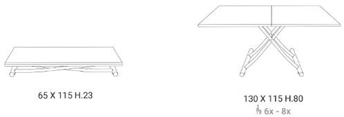 Ozzio Italia Регулируемый по высоте журнальный столик  T096  - Вид №2