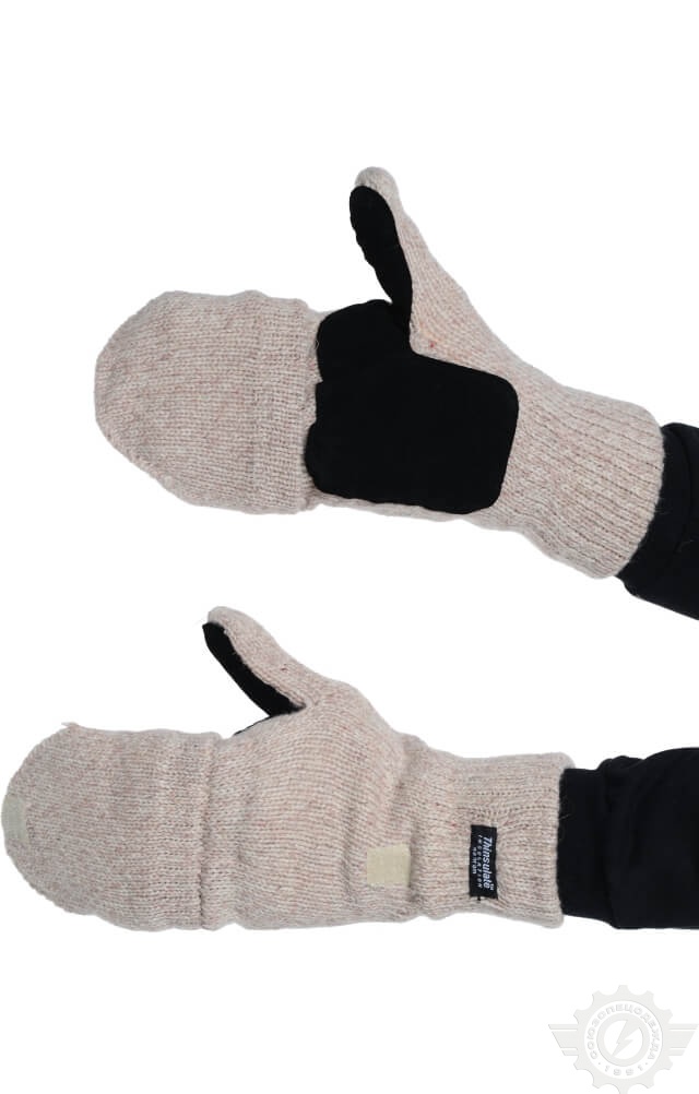 59812 Перчатки - варежки "Айсер" шерстяные со спилковыми накладками  Средства защиты рук  размер Спецодежда 