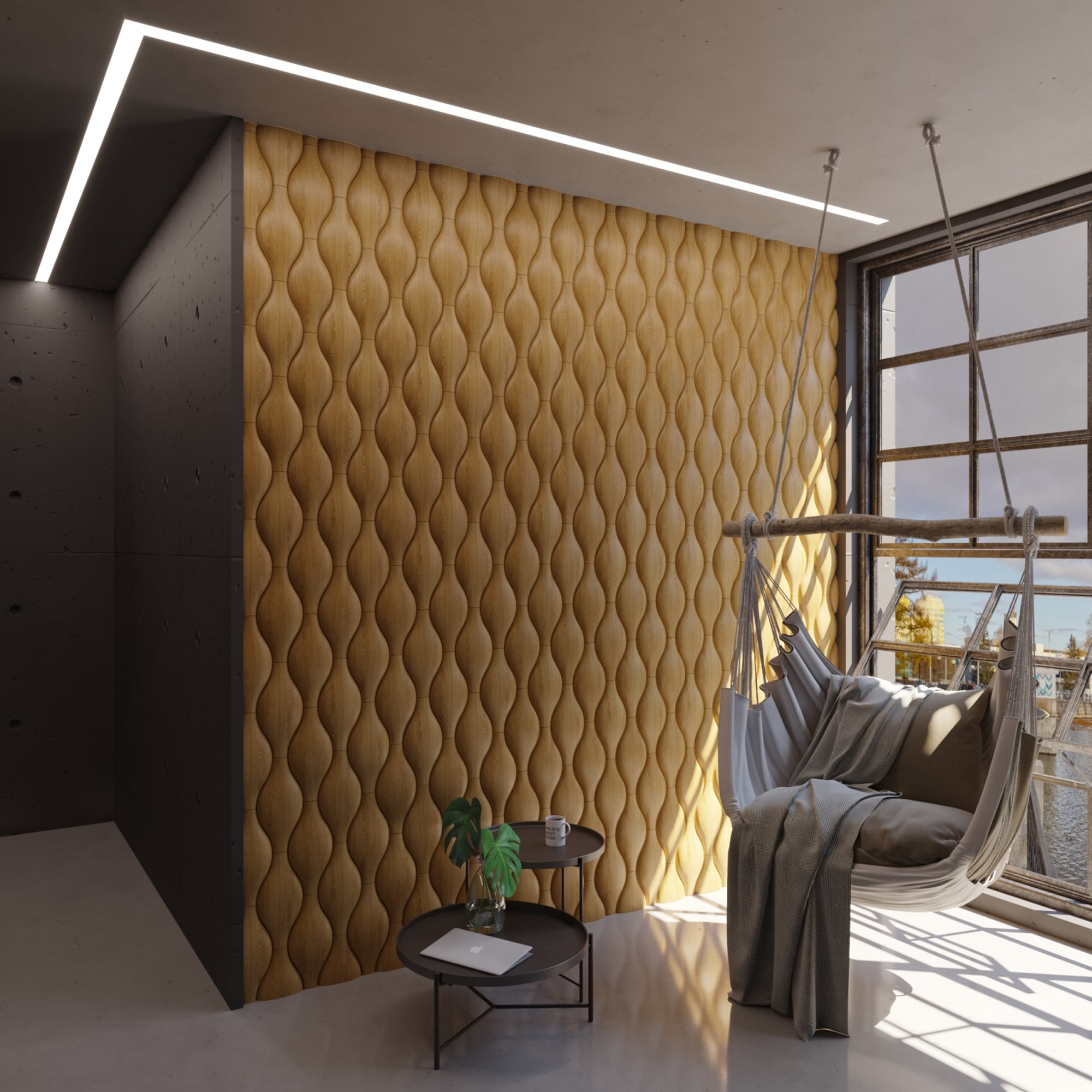 82399316 3D Панели матовые с покрытием 3 шт цвет карпатская ель Santreyd  - Вид №3