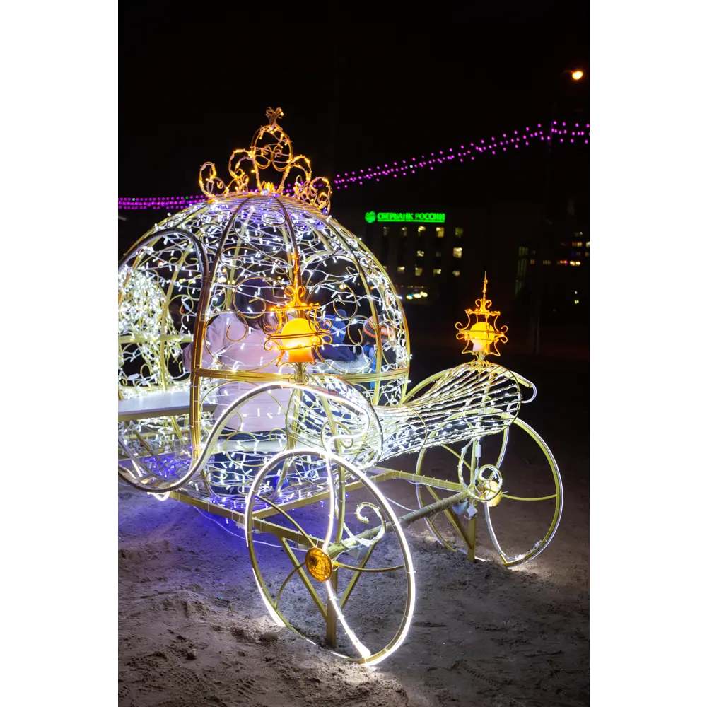 Электрическая светящиеся фигура Карета королевская 400 LED 180x280x350 см теплый белый свет 86164078 STLM-2045253 LUMINE AJUR  - Вид №3